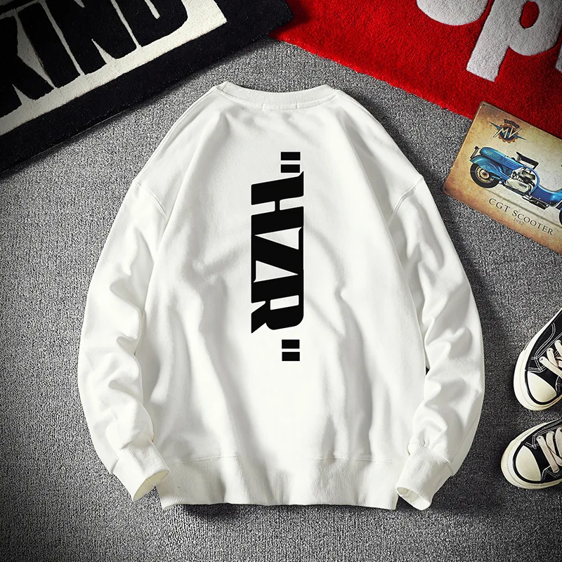 

2021 Autumn wear with long sleeve t-shirt men's oversize loose sweater fashion Korean version men's wear 9402