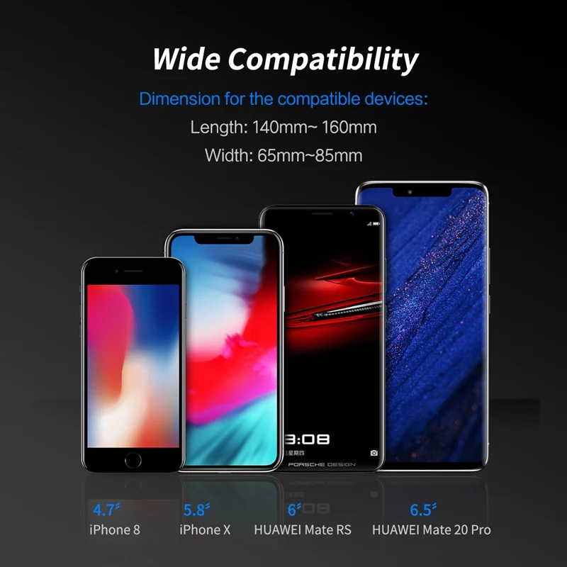 ROCK 10 Вт Qi Беспроводное Автомобильное зарядное устройство подставка для iPhone Samsung
