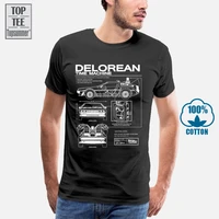 back to the future delorean schematic t shirts with print t shirt men motorcycle cotton t shirts summer mens t shirt hip hop