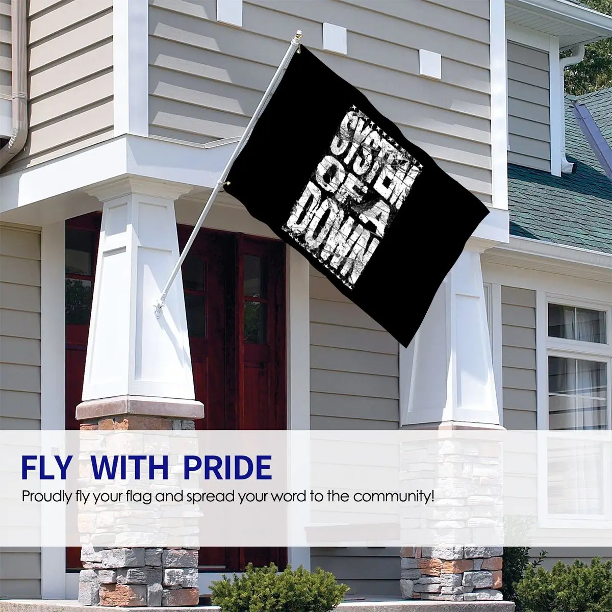 

System Of A Down Distressed Logo New Women Men Present Leisure Colour Hip-hop Hot Sale Humor Flag 2021