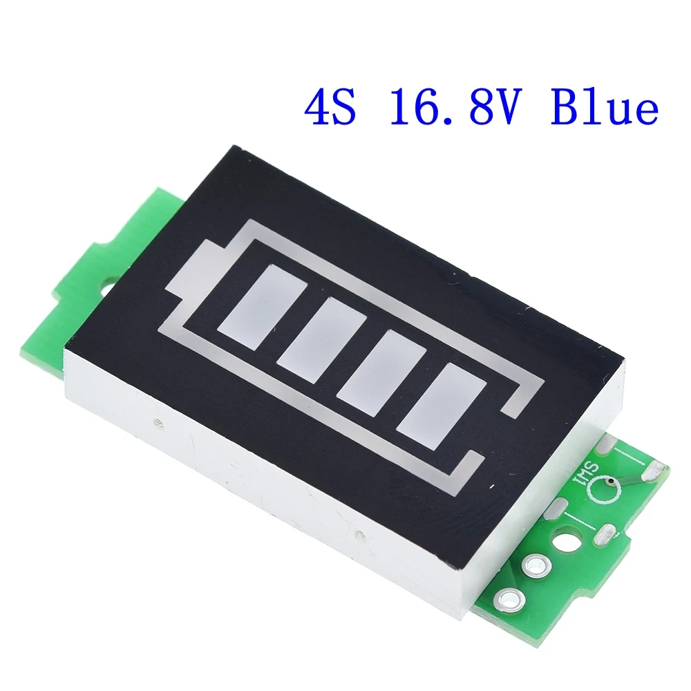 4S 16.8V Blue 1/2/3/4/5/6/7/8S литий Батарея Ёмкость индикатор светодиодный модуль Синий Зеленый Дисплей по созданию электрических транспортных средств Батарея Мощность тестер 3,7 в li-ion - Цвет: 4S 16.8V Blue