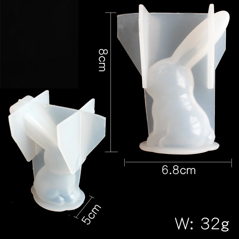 Силиконовая форма для эпоксидной смолы кролика формы ароматерапии свечи