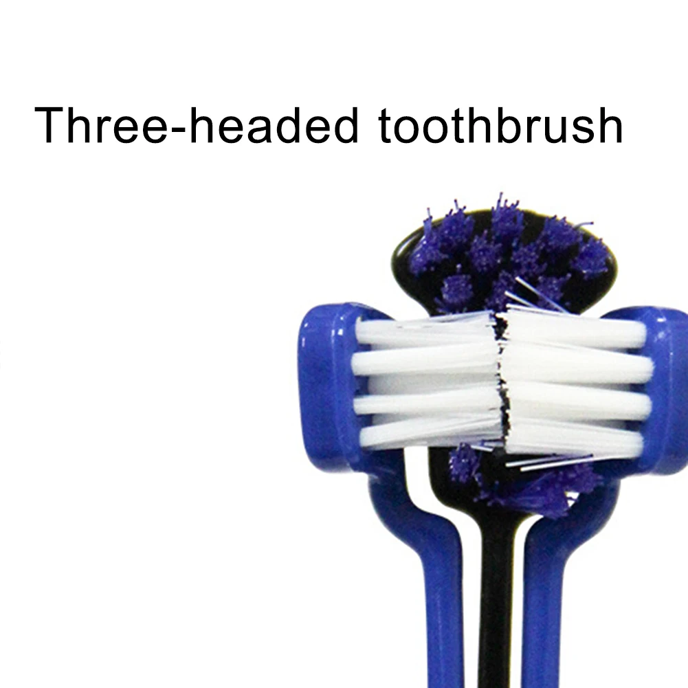 3-сторонний собаки кошки прочный Зубная щётка для стоматологических Care зубная