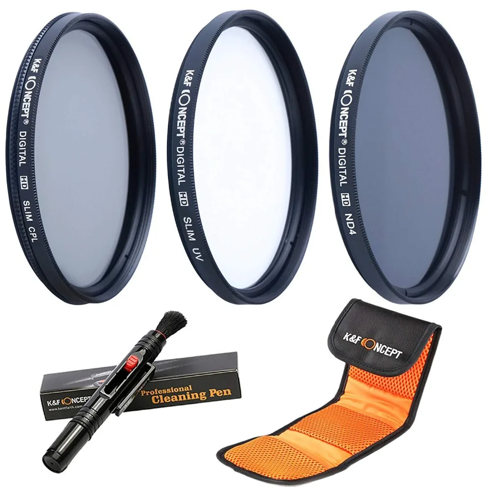 K &amp F Concept 37/40.5/43/46/49 мм UV CPL ND4 фильтр для объектива нейтральной плотности совместим
