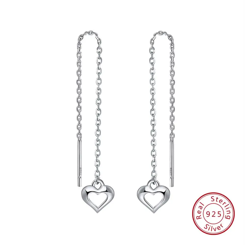 ORSA JEWELS 925 Висячие серьги из серебра 925 пробы для женщин романтические серьги в форме сердца модные оптовые ювелирные изделия для женщин SE77 - Цвет камня: SE130