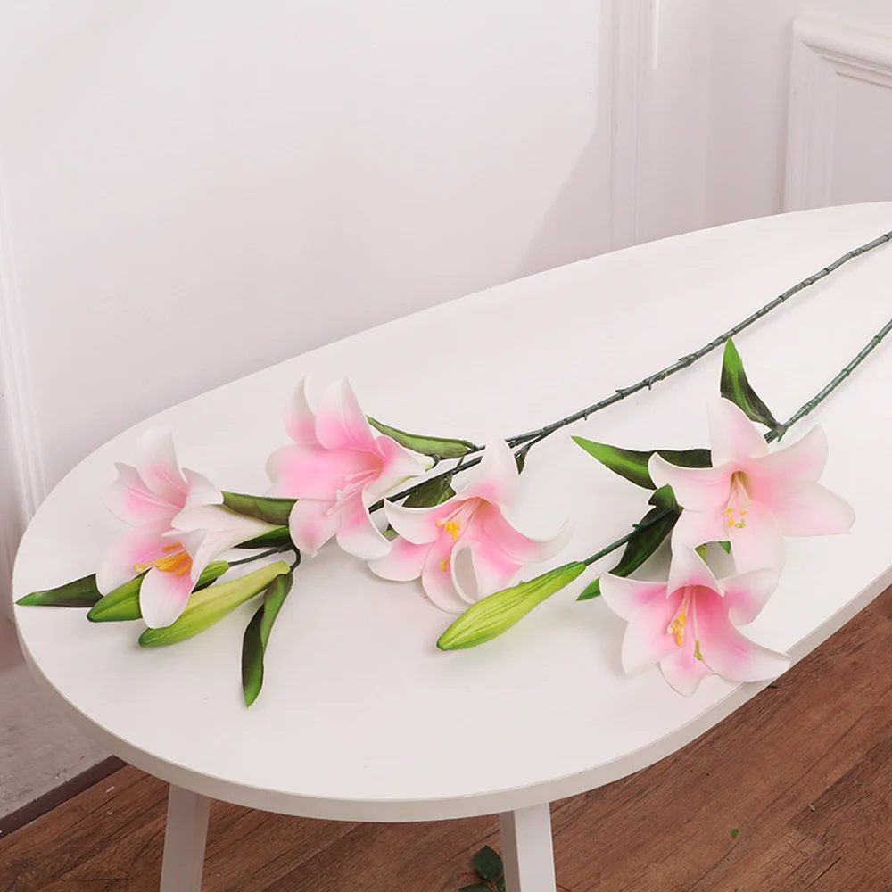 Новинка высокое качество 2 головки S3 большая искусственная лилия ветви для