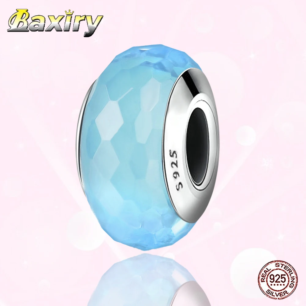 

2020 New Style Glass Beads 925 Sterling Silver Fit Charms Silver 925 Original Bracelets Beads Jewelry DIY Making Gift