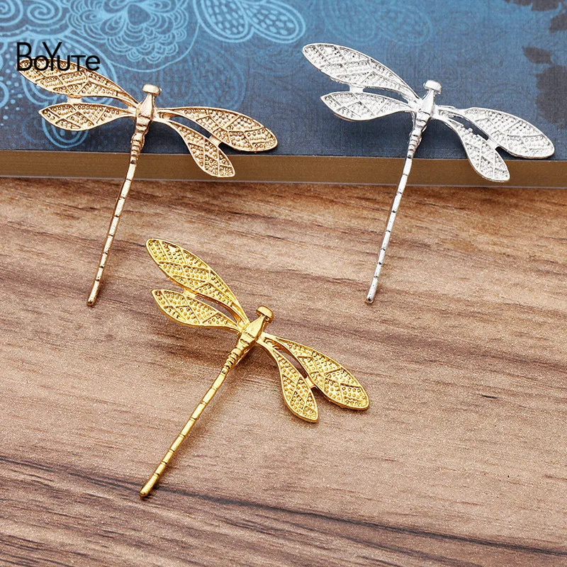 

BoYuTe Wholesale 50Pcs Metal Alloy 36*43MM Dragonfly Hand Made Materials Diy Jewelry Findings Components
