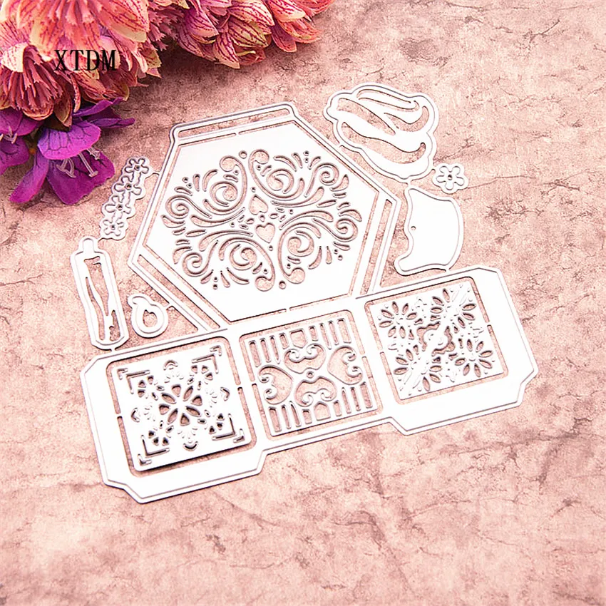 Штамповочная коробка для штампов металлическая бумага рукоделия штамп