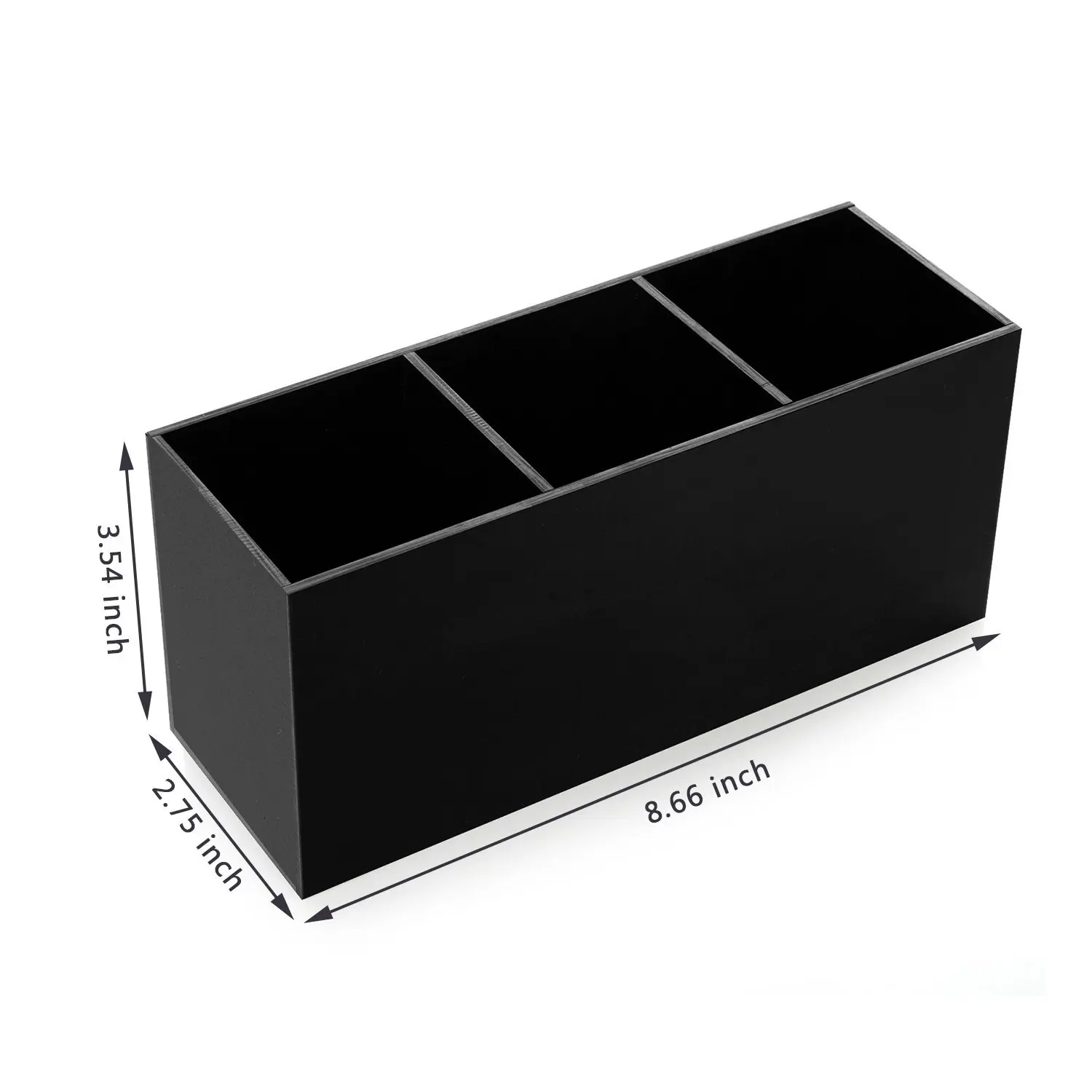 

3 Slot Acrylic Cosmetics Brushes Storage Case Display Container,Makeup Brush Holder Organizer, Premium, Great for Home, Store