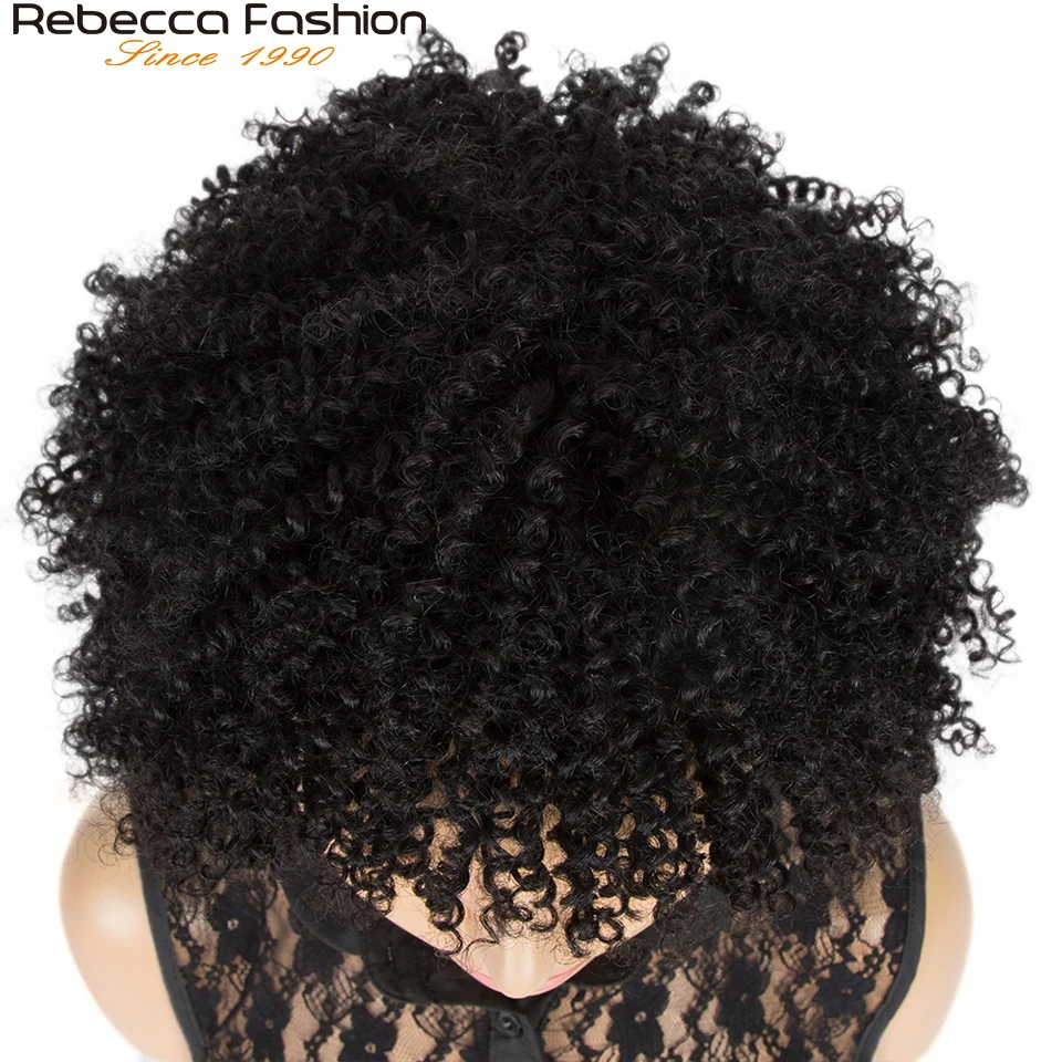 Парик из натуральных волос Rebecca Pixie для черных женщин короткие цветные афро