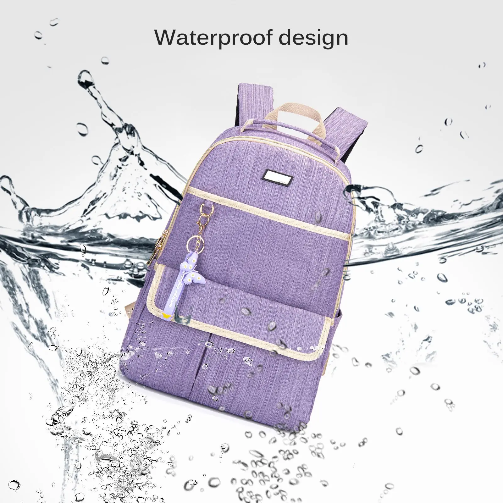 

School Bag For Students Ladies Girl Backpack Waterproof Large Capacity Backpack Purple School Bag Primary Junior High University