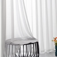 soft chiffon curtain for living room white stripe tulle for bedroom venetain blind decorative window treatment drapes customized