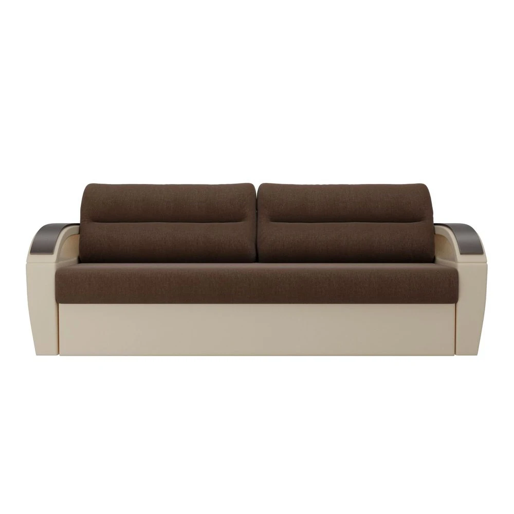 Straight sofa Liga Divanov Forsyth matting brown eco-leather beige Living Room Sofas Furniture Home |