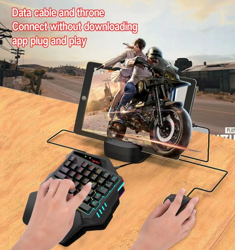 

V500 One-handed Keyboard Colorful Mixed Light Keyboards Built-in Converter Support PS3 Game Console