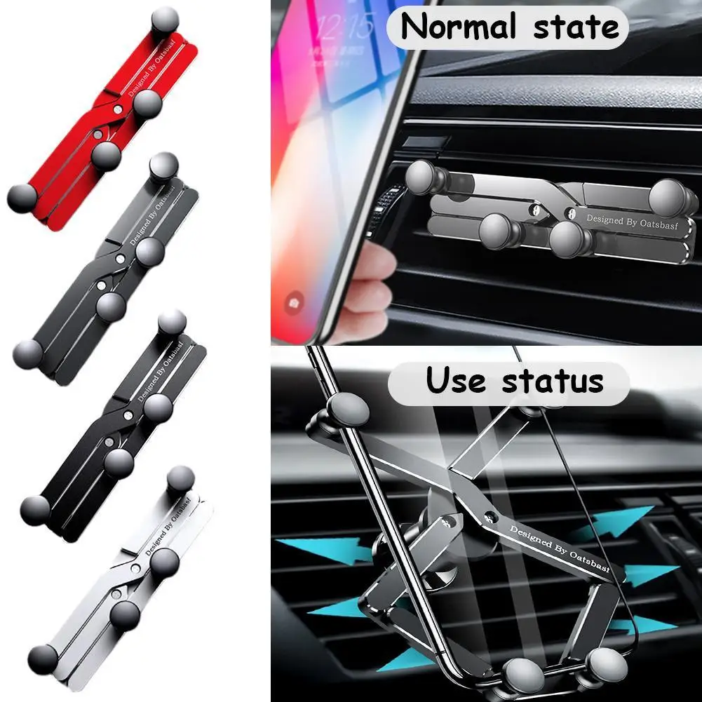 

Auto-Clamping Gravity Car Phone Mount Cell Car Mount Air Vent Stand Shockproof and no noise Universal Mobile Phone Holder