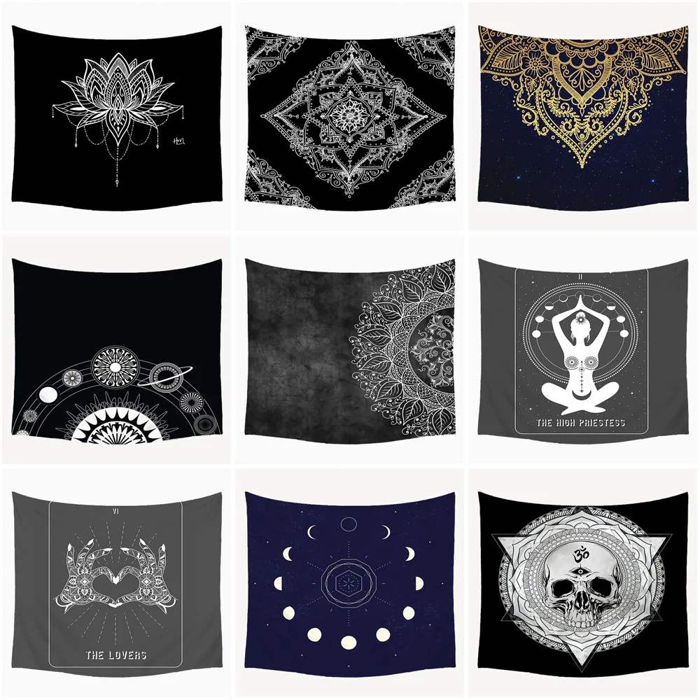 Декор психоделический гобелен настенный индийский Гобелен Мандала хиппи чакра