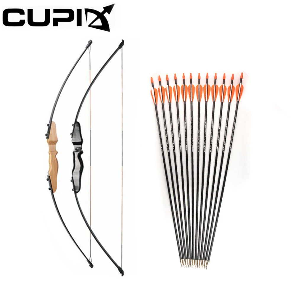 Новый 51 дюймовый прямой лук с конечностями из стекловолокна 30 фунтов для