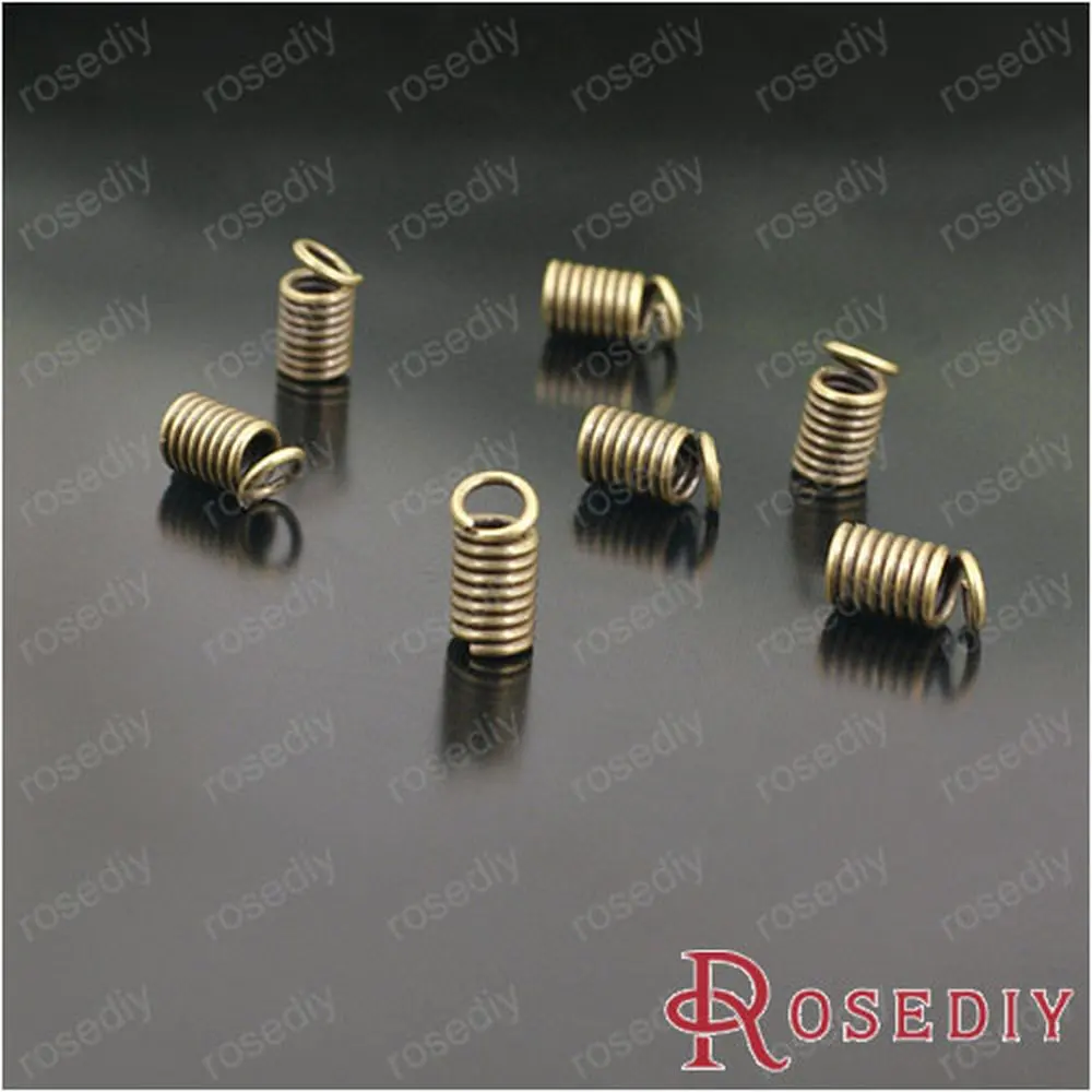 Оптовая продажа 8*4 5 мм Античная бронзовая пружина железные концевые крепежные