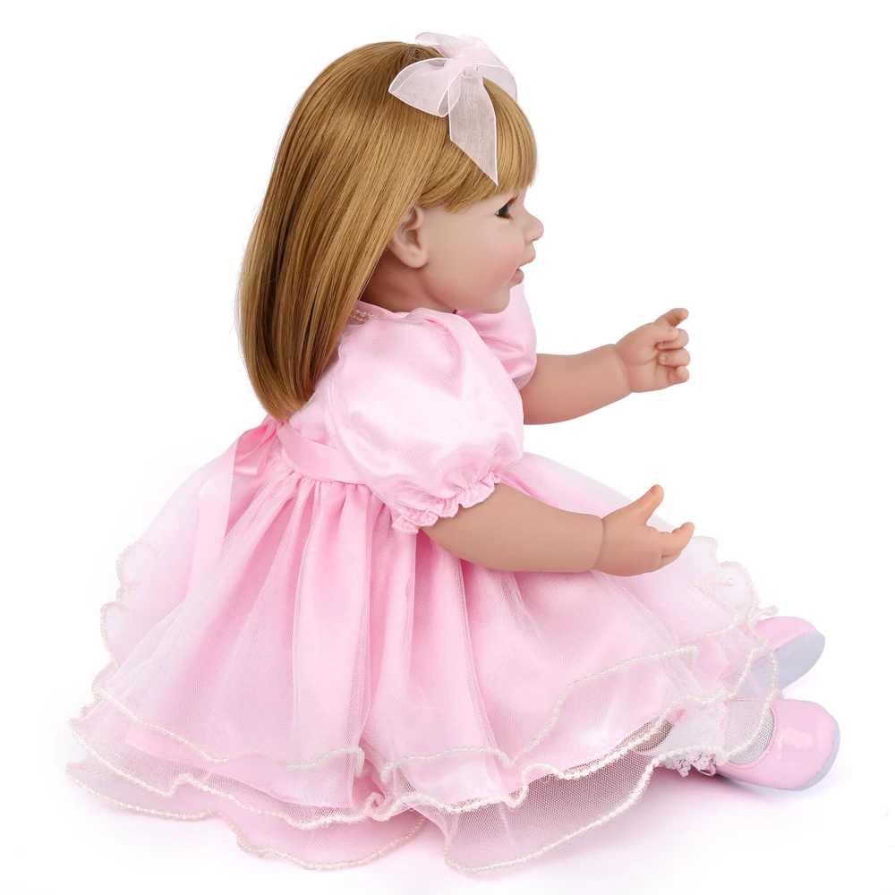 22 дюймов принцесса кукла bonecas princesas очаровательные мягкие силиконовые reborn bebe com
