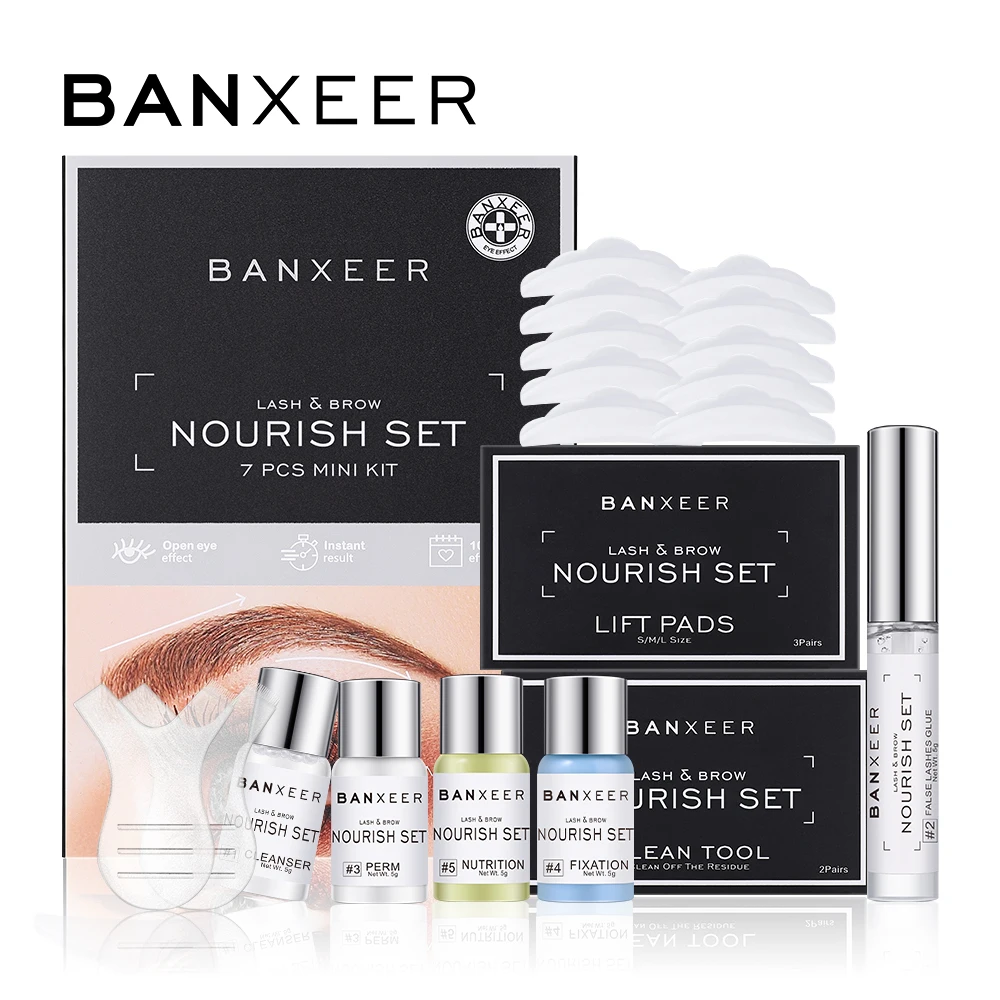 

BANXEER Lash&Brow Lift Kit Brow Sculpt 2 IN 1 Eyelash Extension Eyebrow Enhance Styling For Semi-Permanent Curling Perming