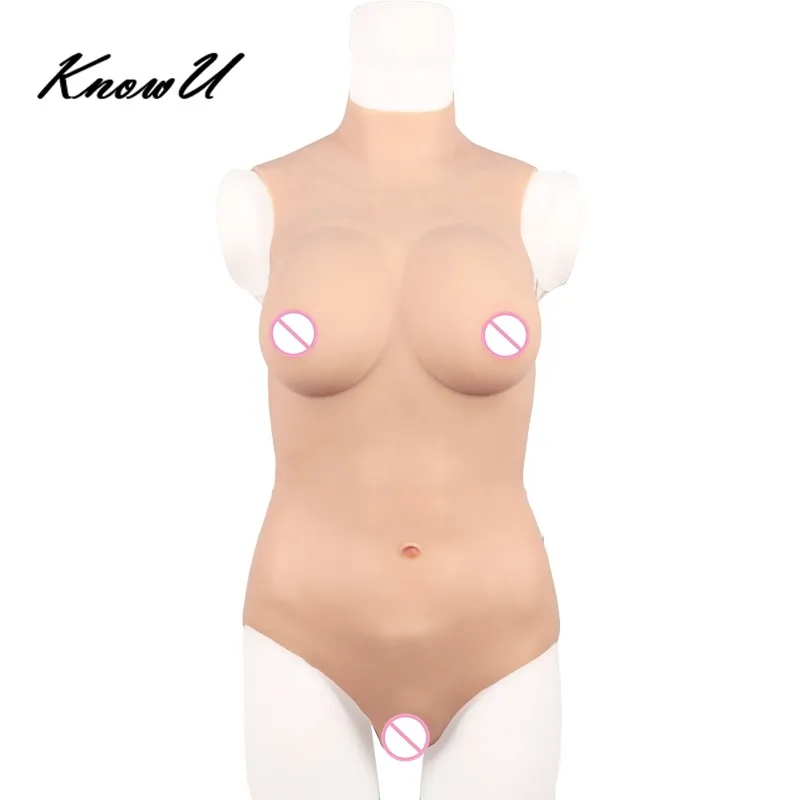 Комбидресс KnowU в стиле трансгендер накладная грудь форме чашки B/C/D размеры S для