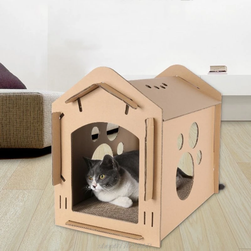 Гофрированная бумага картонная коробочка для кошачьего домика Когтеточка