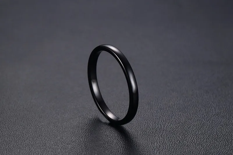 

New simple couple ring women fine smooth rose gold titanium steel ring stainless steel ring jewelry