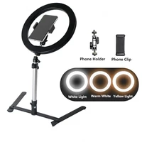 led ring light lamp with tripod stand dimmable photography phone video for mobile phone photo studio usb power supply
