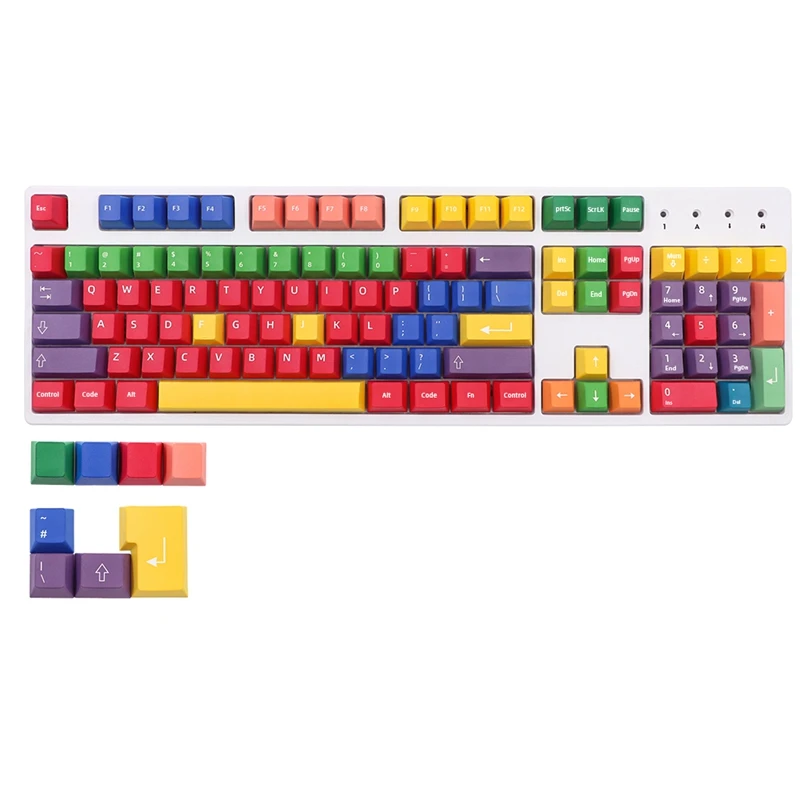 

Клавиатура красящая Sub Pbt, вишневый профиль для Kailh Gateron Cherry Mx, механическая клавиатура Gk61 Tkl87 108 Iso, колпачки для клавиш