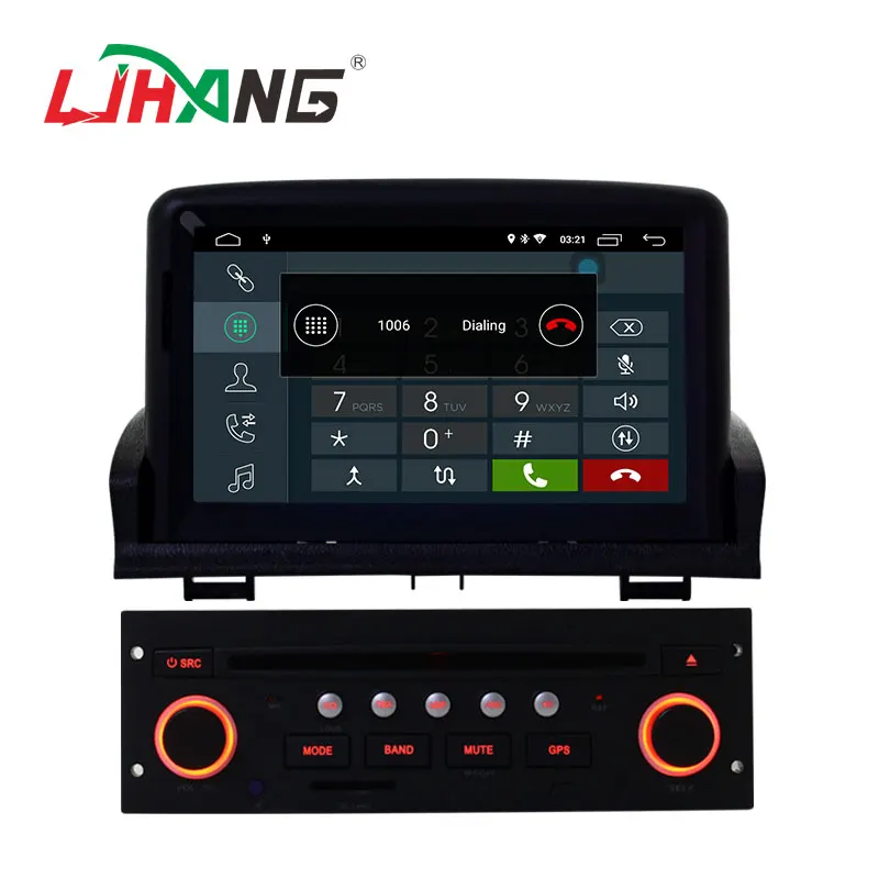 LJHANG Android 10 Автомобильный мультимедийный DVD плеер для Peugeot 307 2008 2009 2010 2011 GPS