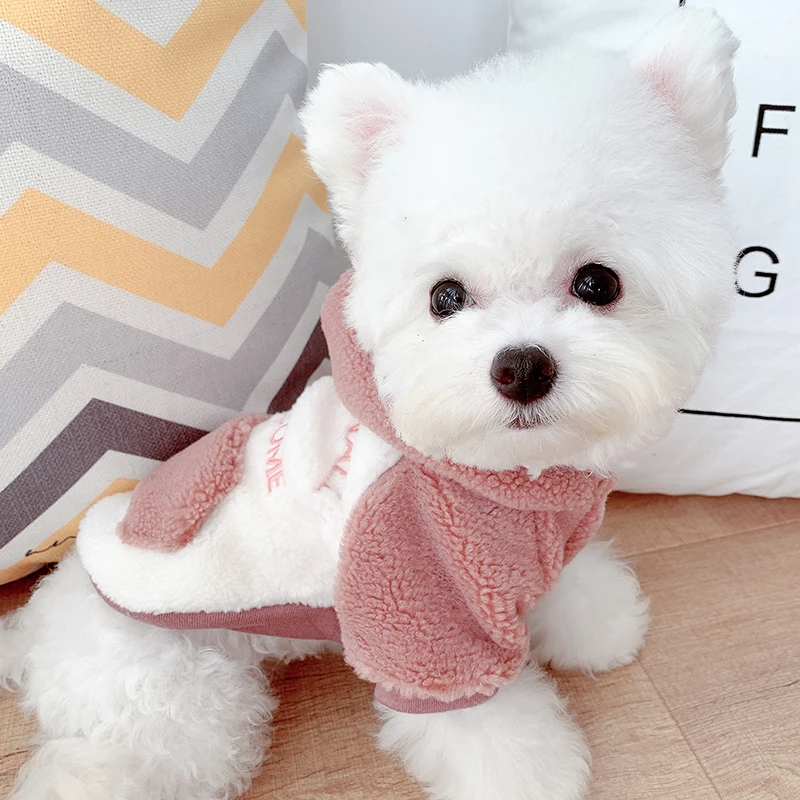 Толстовки одежда для домашних животных флисовая зимняя теплая маленьких куртка