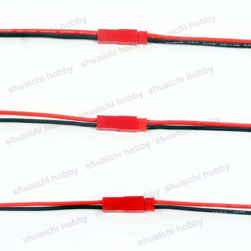 

20pair JST 2P Male Female Plug Connecting Cable 18AWG 20AWG 22AWG Soft Silicone Line for RC Drone Controller Battery Connector