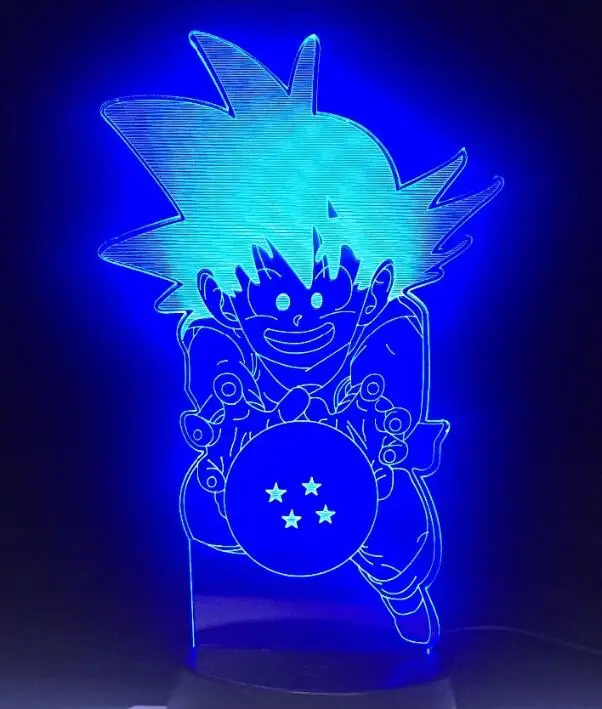 Dragon Ball 7 цветов Изменение 3D цветной ночной Светильник стереоскопическая визуальная иллюзия Лампа USB 3AA батарея светодиодный светильник Декор Светильник GX-813 - Испускаемый цвет: Model 3