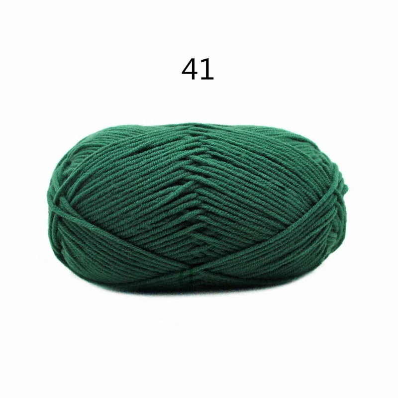 41 1pc 62 цвета хлопок Детская Пряжа молочного оттенка камвольная хлопок крючком нитки для ручного вязания шерсть линия окрашенная нить дешево - Цвет: 41 1pc