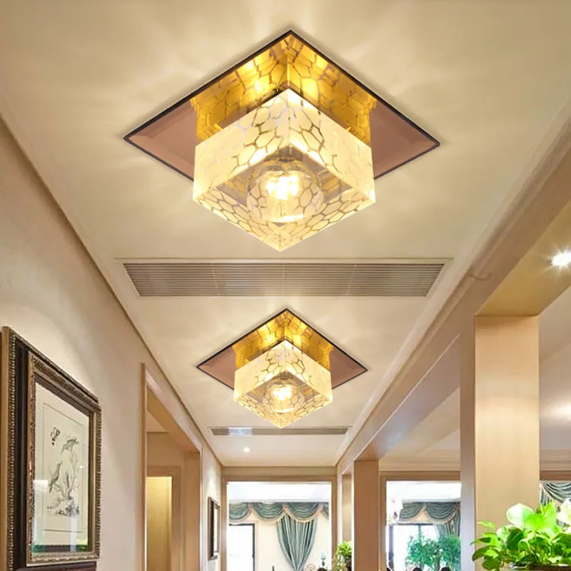Led ceiling light crystal lamp modern focos led techo living room loft home decorations surface mounted fixtures | Лампы и освещение