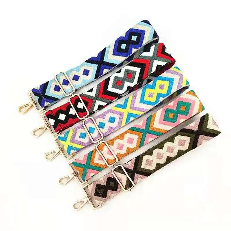 

Women Wide 5.0cm Ethnic Style Bag Accessories Lengthened And Widened Adjustable Crossbody Shoulder Belt Strap