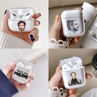 post malone sunflower circles earphone case for apple iphone charging box for airpods pro hard clear protective accessories