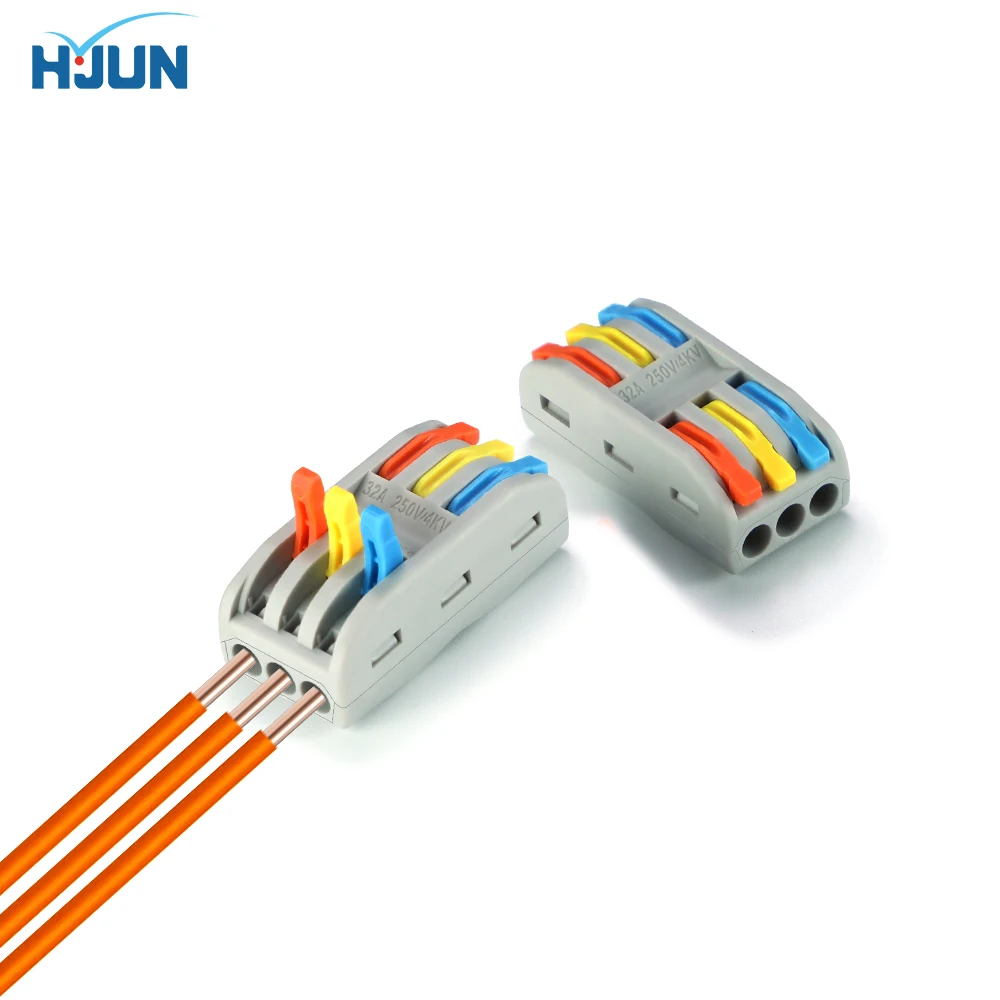 

HJUN PCT-313 Universal Wires Cable Connector Kits Push-in Wiring Connector Compact Terminals Block for Mini Fast Wire Connector