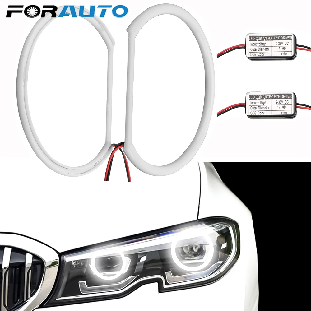 FORAUTO автостайлинг 1 комплект (2X 131 мм) белый гало светильник автомобиль smd