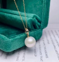 shilovem 18k yellow gold real natural pearls pendants fine jewelry women trendy no necklace party new gift plant mymz10 116658zz