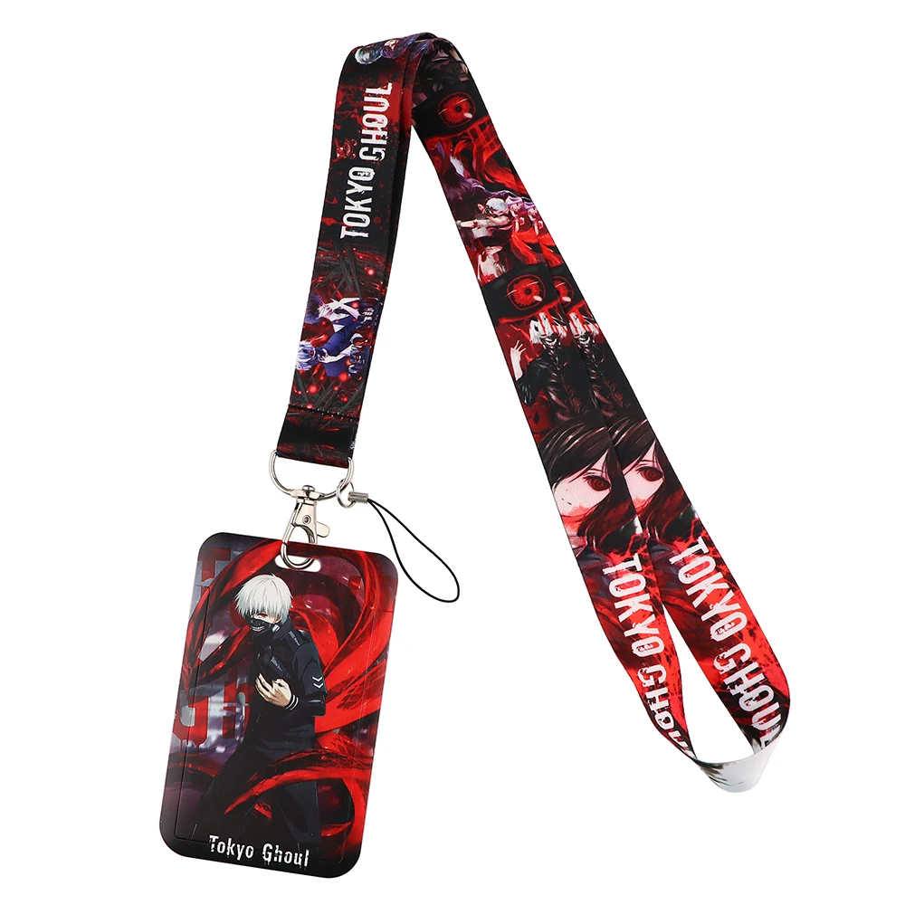 

ER1332 Anime Tokyo Ghoul Lanyard Card Holder Student Hanging Neck Mobile Phone Lanyard Badge Subway Access Card Holder