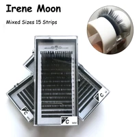 615mm mixed sizes synthetic mink natural mink individual eyelash extension 15rowscase high quality fake eyelashes cilios cils