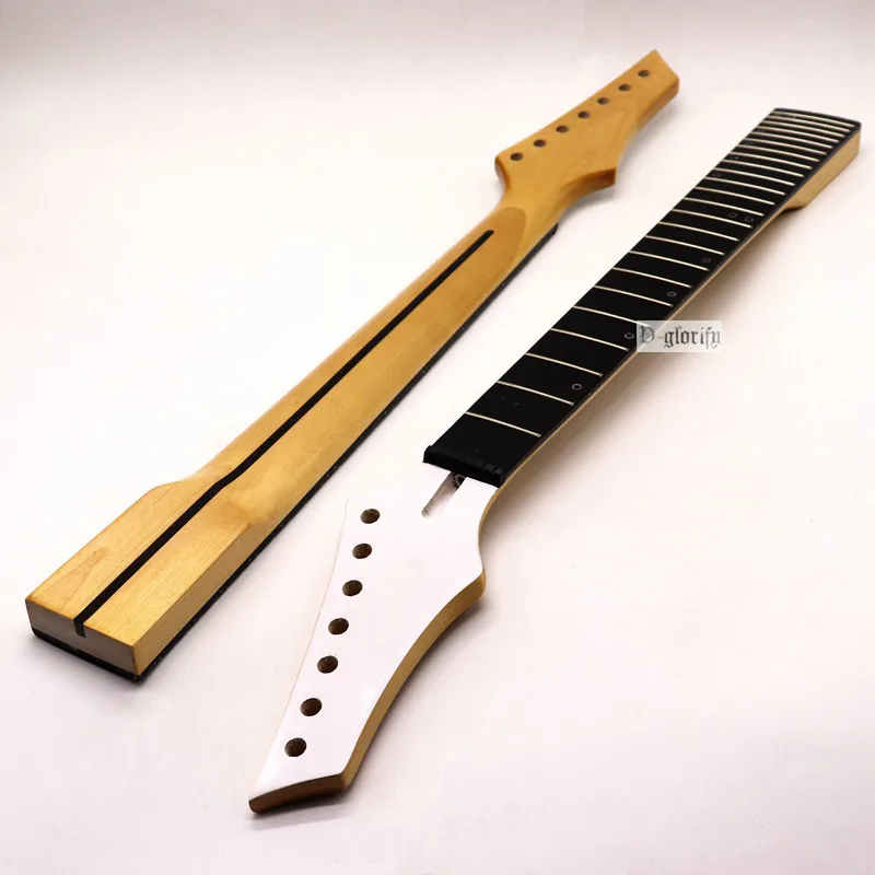 Enlarge New 7 string Electric Guitar Neck Rosewood fingerboard T-shaped maple Guitar neck assembly DIY  24 Fret Guitar accessories part