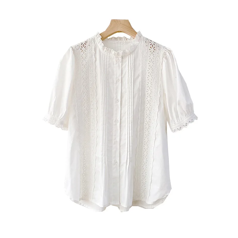

Spring and summer new women's blouse feminine feminine blouse summer short sleeve commuter top