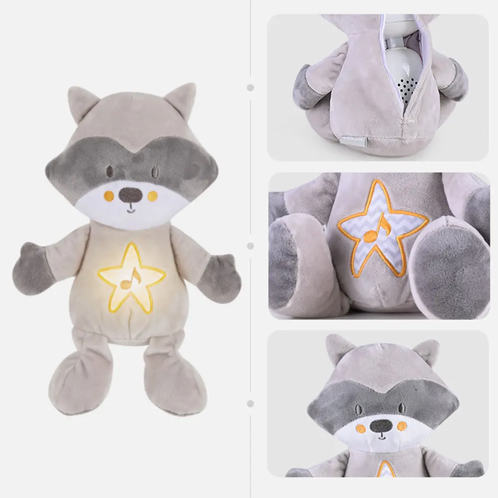 Детская плюшевая игрушка для сна звуковые машинки подарок ребенка ночник