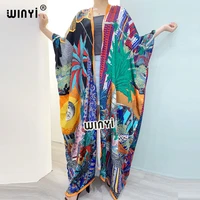 middle east summer women cardigan new fashion robe superior quality boho maxi abaya holiday batwing sleeve silk robe
