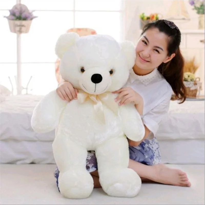 50 см светящийся stuffeed животное led мигающий плюшевый милый светящийся красочный плюшевый медведь, куклы игрушки для детей Детские игрушки подарок на день рождения праздник