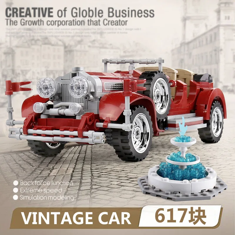 В наличии Sembo 701650 617 шт. игрушечный автомобиль MOC Jalopy Roadster Модель автомобиля