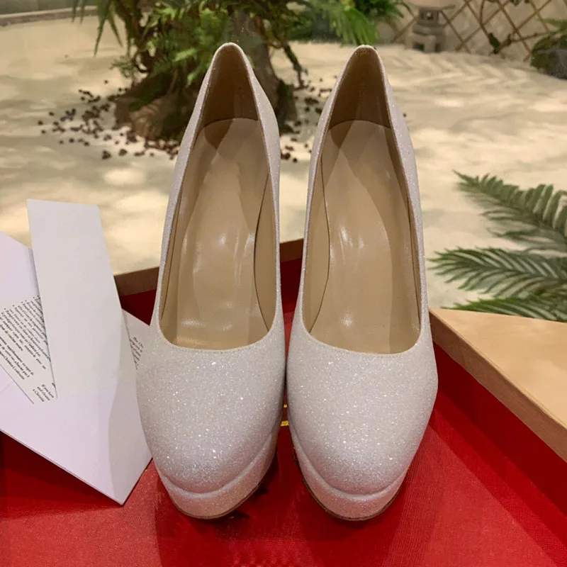

Spring Summer New Runway Women High Heels Luxury Genuine Leather Platform Super High Heels Fashion Sexy Party Banquet Stilettos